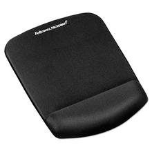 PlushTouch Mouse Pad with Wrist Rest, Foam, Black, 7.25 x 9.38