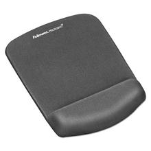 PlushTouch Mouse Pad with Wrist Rest, Foam, Graphite, 7 1/4 x 9-3/8
