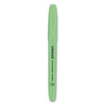 View larger image of Pocket Highlighters, Chisel Tip, Fluorescent Green, Dozen