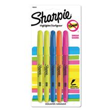 Pocket Style Highlighters, Chisel Tip, Assorted Colors, 5/Set