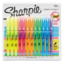 Pocket Style Highlighters, Chisel Tip, Assorted Colors, Dozen