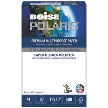 POLARIS Premium Multipurpose Paper, 97 Bright, 24 lb Bond Weight, 11 x 17, White, 500/Ream
