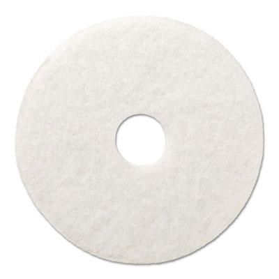 View larger image of Polishing Floor Pads, 13" Diameter, White, 5/Carton
