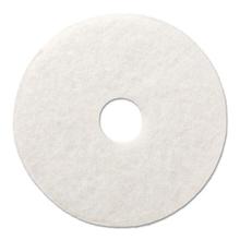 Polishing Floor Pads, 15" Diameter, White, 5/Carton