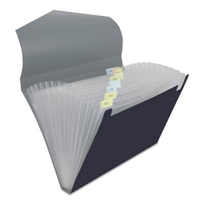 View larger image of Poly Expanding Files, 13 Sections, Letter Size, Black/Steel Gray