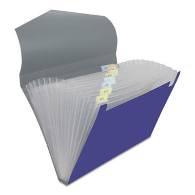 View larger image of Poly Expanding Files, 13 Sections, Letter Size, Metallic Blue/Steel Gray