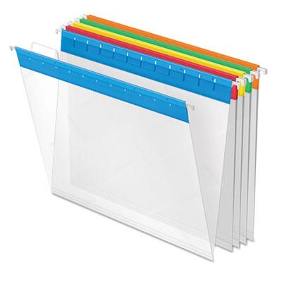View larger image of Poly Hanging Folders, Letter Size, 1/5-Cut Tabs, Assorted Colors, 25/Box