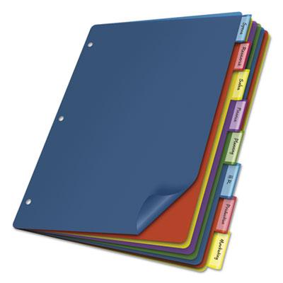 View larger image of Poly Index Dividers, 8-Tab, 11 x 8.5, Assorted, 4 Sets