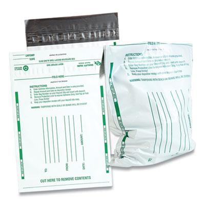 View larger image of Poly Night Deposit Bags w/Tear-Off Receipt, 8.5 x 10-1/2, Opaque, 100 Bags/Pack