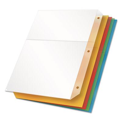 View larger image of Poly Ring Binder Pockets, 8.5 x 11, Assorted Colors, 5/Pack