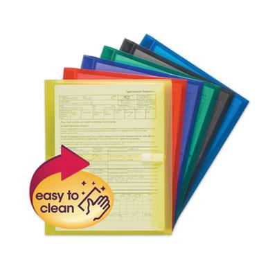 View larger image of Poly Side-Load Envelopes, Fold-Over Closure, 9.75 x 11.63, Assorted Colors, 6/Pack