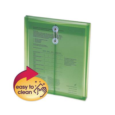 View larger image of Poly String and Button Interoffice Envelopes, Open-End (Vertical), 9.75 x 11.63, Transparent Green, 5/Pack
