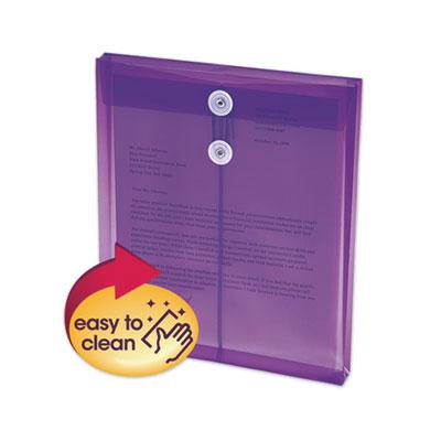 View larger image of Poly String and Button Interoffice Envelopes, Open-End (Vertical), 9.75 x 11.63, Transparent Purple, 5/Pack