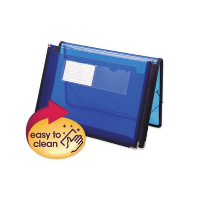 View larger image of Poly Wallets, 2.25" Expansion, 1 Section, Letter Size, Translucent Blue