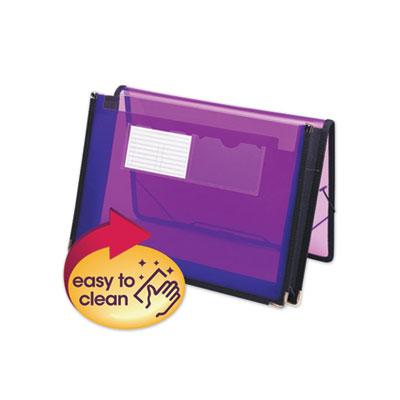 View larger image of Poly Wallets, 2.25" Expansion, 1 Section, Letter Size, Translucent Purple