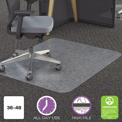View larger image of Polycarbonate All Day Use Chair Mat - All Carpet Types, 36 x 48, Rectangular, Clear