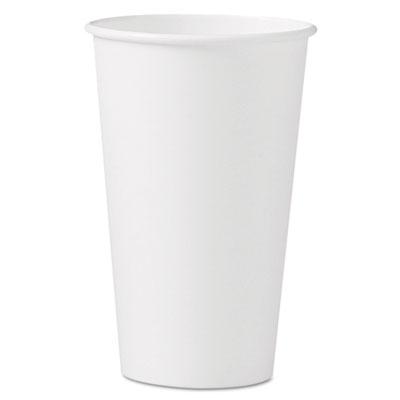 View larger image of Single-Sided Poly Paper Hot  Cups, 16 oz, White, 50 Sleeve, 20 Sleeves/Carton