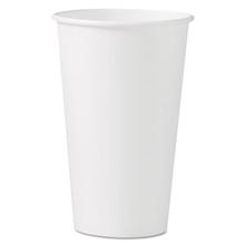 Single-Sided Poly Paper Hot  Cups, 16 oz, White, 50 Sleeve, 20 Sleeves/Carton
