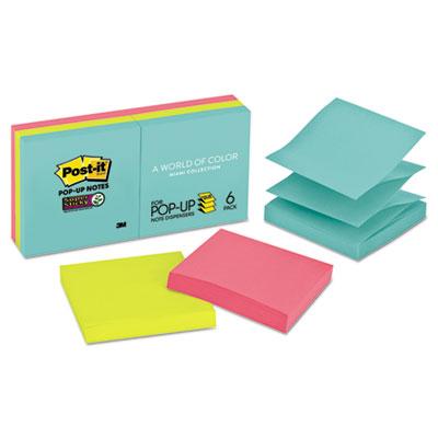 View larger image of Pop-up 3 x 3 Note Refill, Miami, 90/Pad, 6 Pads/Pack