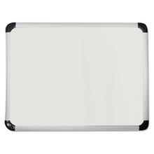 Deluxe Porcelain Magnetic Dry Erase Board, 72 x 48, White Surface, Silver/Black Aluminum Frame