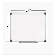 Porcelain Value Dry Erase Board, 24 x 36, White Surface, Silver Aluminum Frame