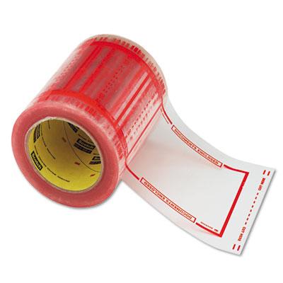 View larger image of Pouch Tape, 3" Core, 5" X 6", Transparent, Orange Border