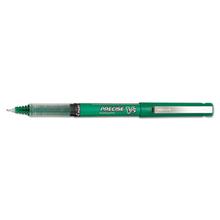 Precise V5 Roller Ball Pen, Stick, Extra-Fine 0.5 mm, Green Ink, Green/Clear Barrel, Dozen
