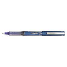 Precise V7 Roller Ball Pen, Stick, Fine 0.7 mm, Blue Ink, Blue/Clear Barrel, Dozen