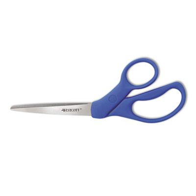 View larger image of Preferred Line Stainless Steel Scissors, 8" Long, 3.5" Cut Length, Blue Offset Handle