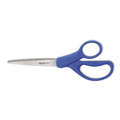View larger image of Preferred Line Stainless Steel Scissors, 8" Long, 3.5" Cut Length, Blue Straight Handle