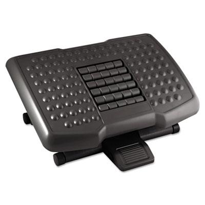 View larger image of Premium Adjustable Footrest with Rollers, Plastic, 18w x 13d x 4h, Black