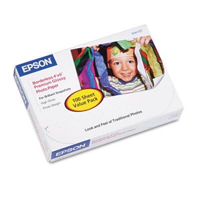 View larger image of Premium Photo Paper, 10.4 mil, 4 x 6, High-Gloss White, 100/Pack