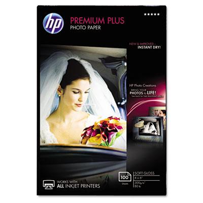 View larger image of Premium Plus Photo Paper, 11.5 mil, 4 x 6, Soft-Gloss White, 100/Pack