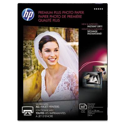 View larger image of Premium Plus Photo Paper, 11.5 mil, 5 x 7, Glossy White, 60/Pack
