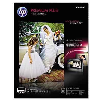 View larger image of Premium Plus Photo Paper, 11.5 mil, 8.5 x 11, Soft-Gloss White, 50/Pack