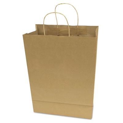 View larger image of Premium Shopping Bag, 10" x 4.5" x 13", Brown Kraft, 50/Box