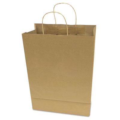 View larger image of Premium Shopping Bag, 12" x 17", Brown Kraft, 50/Box