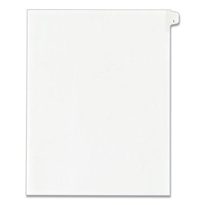 View larger image of Preprinted Legal Exhibit Side Tab Index Dividers, Allstate Style, 10-Tab, 1, 11 x 8.5, White, 25/Pack