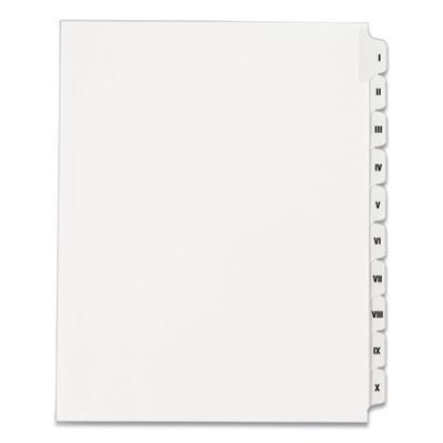 View larger image of Preprinted Legal Exhibit Side Tab Index Dividers, Allstate Style, 10-Tab, I to X, 11 x 8.5, White, 1 Set
