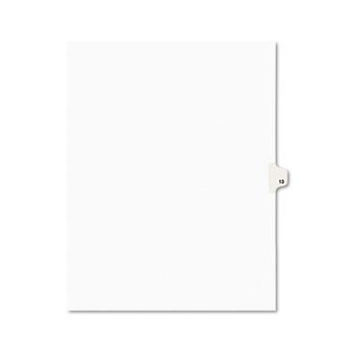 View larger image of Preprinted Legal Exhibit Side Tab Index Dividers, Avery Style, 10-Tab, 13, 11 x 8.5, White, 25/Pack