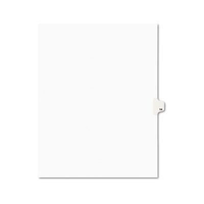 View larger image of Preprinted Legal Exhibit Side Tab Index Dividers, Avery Style, 10-Tab, 14, 11 x 8.5, White, 25/Pack