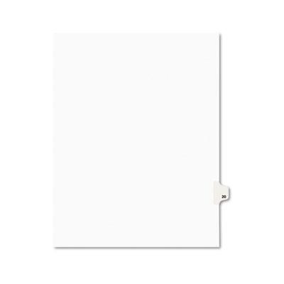 View larger image of Preprinted Legal Exhibit Side Tab Index Dividers, Avery Style, 10-Tab, 20, 11 x 8.5, White, 25/Pack, (1020)