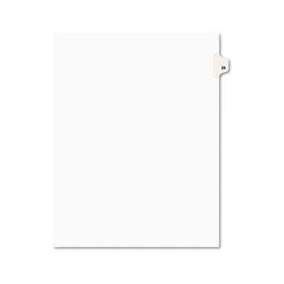 View larger image of Preprinted Legal Exhibit Side Tab Index Dividers, Avery Style, 10-Tab, 28, 11 x 8.5, White, 25/Pack, (1028)