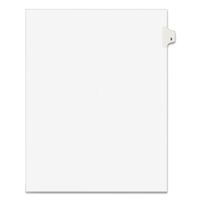 View larger image of Preprinted Legal Exhibit Side Tab Index Dividers, Avery Style, 10-Tab, 3, 11 x 8.5, White, 25/Pack