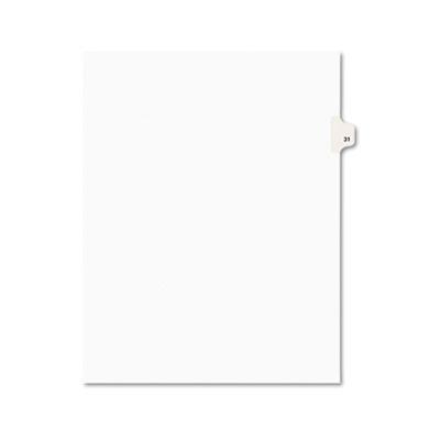 View larger image of Preprinted Legal Exhibit Side Tab Index Dividers, Avery Style, 10-Tab, 31, 11 x 8.5, White, 25/Pack, (1031)