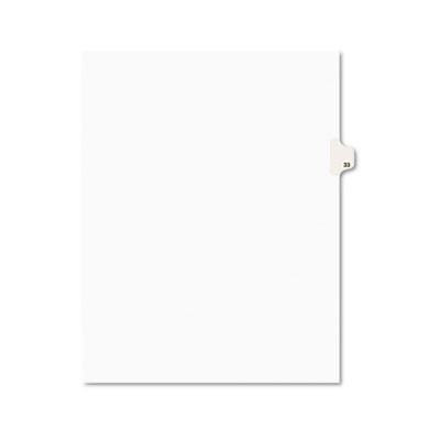 View larger image of Preprinted Legal Exhibit Side Tab Index Dividers, Avery Style, 10-Tab, 33, 11 x 8.5, White, 25/Pack, (1033)