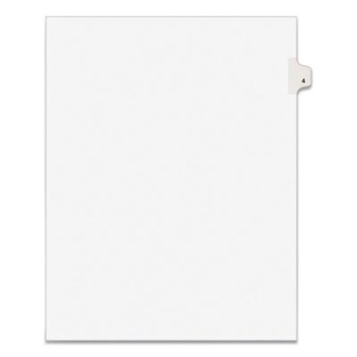 View larger image of Preprinted Legal Exhibit Side Tab Index Dividers, Avery Style, 10-Tab, 4, 11 x 8.5, White, 25/Pack