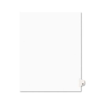 View larger image of Preprinted Legal Exhibit Side Tab Index Dividers, Avery Style, 10-Tab, 49, 11 x 8.5, White, 25/Pack, (1049)