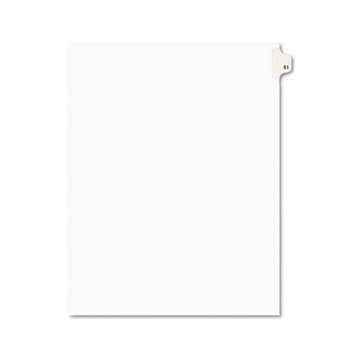 View larger image of Preprinted Legal Exhibit Side Tab Index Dividers, Avery Style, 10-Tab, 51, 11 x 8.5, White, 25/Pack, (1051)