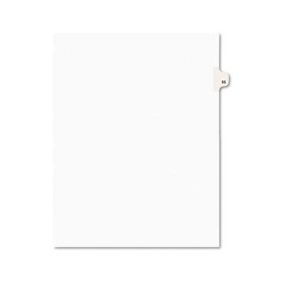 View larger image of Preprinted Legal Exhibit Side Tab Index Dividers, Avery Style, 10-Tab, 55, 11 x 8.5, White, 25/Pack, (1055)